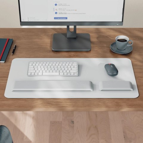 Mata na biurko skórzana 700x360mm jasnoszara 53850085 LEITZ