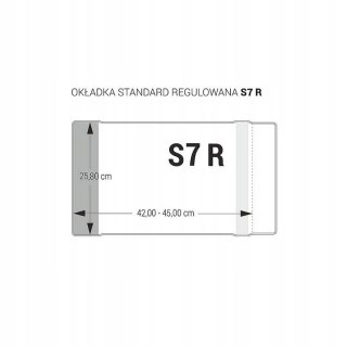 Okładka regulowana S7 - 258 bezbarwna PVC (25 szt.) OZB-58 BIURFOL