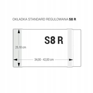 Okładka regulowana S8 - 251 bezbarwna PVC (25 szt.) OZB-59 BIURFOL