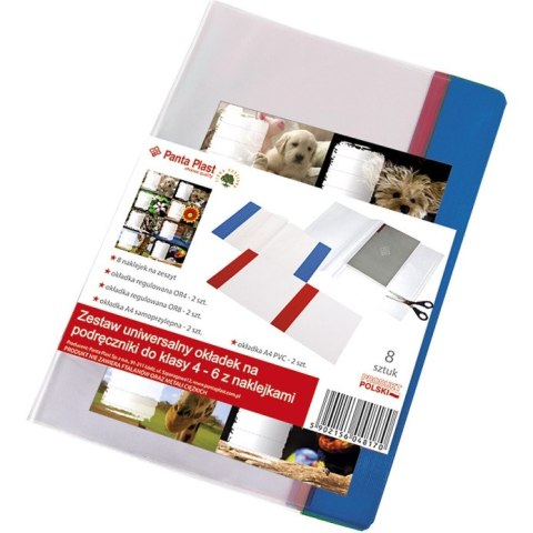 Okładki na podręczniki do klasy 4-6 z naklejkami 0402-0145-99 PANTA PLAST