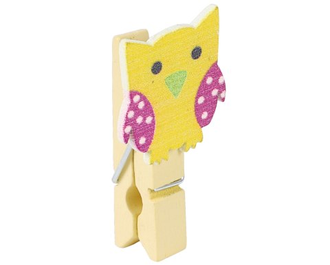 Ozdoby drewniene FIORELLO GR-WD717 spinacz sowa (10) 170-2515