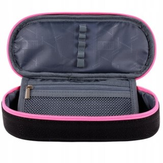 Piórnik szkolny dla dziewczynki Saszetka błyszcząca PC-01 BLACK GLITTER St.Majewski