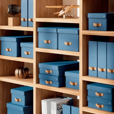 Pojemnik na dokumenty Puro z tektury w 100% z recyklingu (2szt.) granatowy 24710068 LEITZ