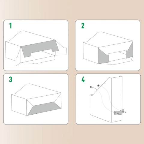 Pojemnik na dokumenty Puro z tektury w 100% z recyklingu (2szt.) zielony 24710050 LEITZ