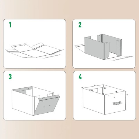 Pudełko do przechowywania Puro z pokrywką małe 7l (2szt) granatowe 61470068 LEITZ