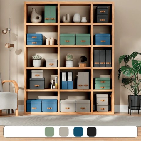 Pudełko do przechowywania Puro z pokrywką średnie 17l (2szt) zielone 61490050 LEITZ