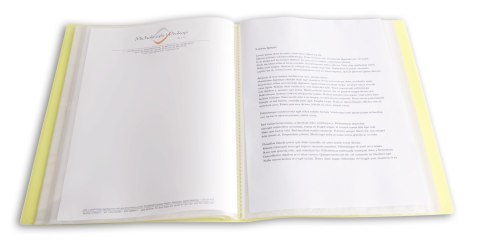 Teczka ofertowa A4 PP 20 koszulek ŻÓŁTA BT630-Y20 TETIS