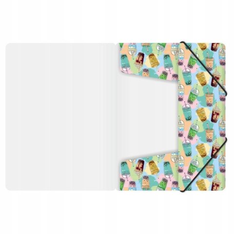 Teczka z gumką A4 PP z nadrukiem BUBBLE TEA TGN-A4-37 BIURFOL