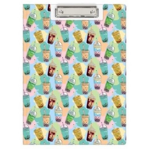 Teczka z klipem A4 z nadrukiem BUBBLE TEA KHN-04-37 BIURFOL