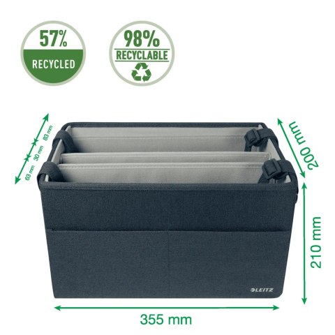 Torba kompaktowa na akcesoria Fabric ciemnoszara 65760089 LEITZ