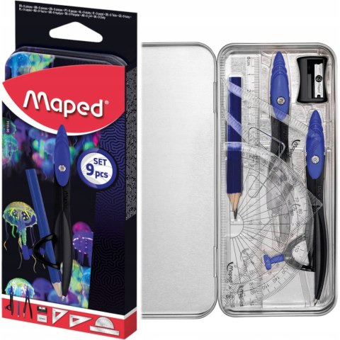 Zestaw geometryczny DEEPSEA 9 elementów 981834 MAPED