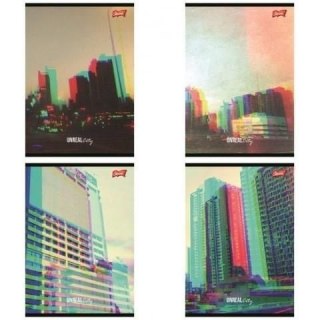 Zeszyt A5 60k kratka UNREAL CITY laminowany UNIPAP