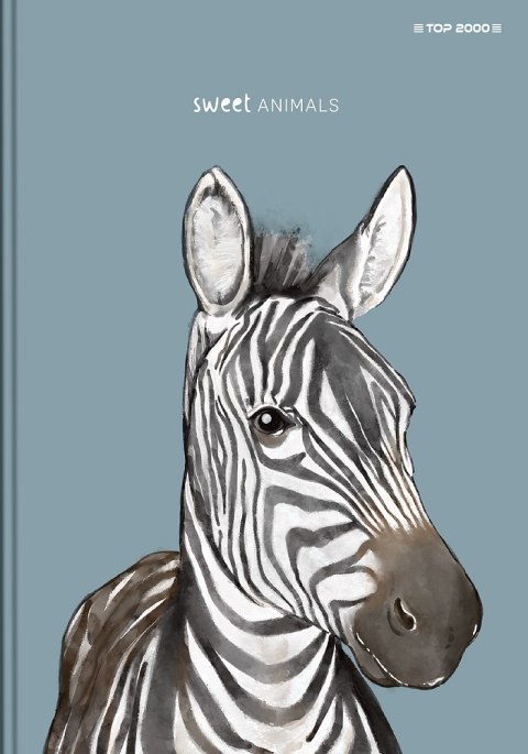 Zeszyt szkolny A5 Brulion 96 kartek w linię z marginesem SWEET ANIMAL 70g 400169480 TOP 2000