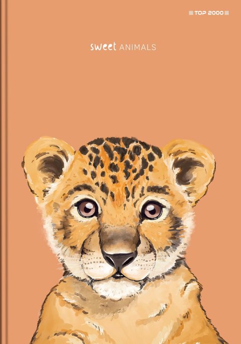 Zeszyt szkolny A5 Brulion 96 kartek w linię z marginesem SWEET ANIMAL 70g 400169480 TOP 2000