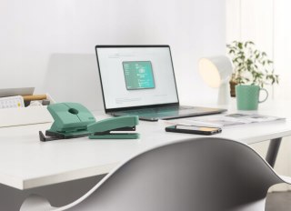 Zszywacz B2 ColorID 2 miętowy z pakietem startowym zszywek 24/6 020-1952 NOVUS