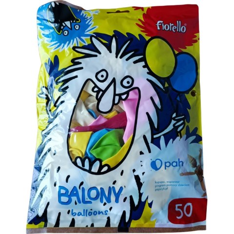 Balony dekoracyjne pastelowe mix 10`` (50szt.) FIORELLO 170-2796