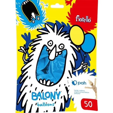 Balony metalizowane niebieskie 12` (50szt.) FIORELLO 170-2653