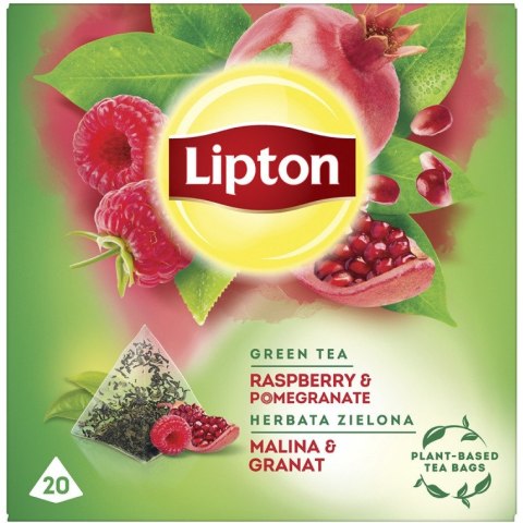 Herbata LIPTON PIRAMID (20 torebek) zielona Malina & Granat