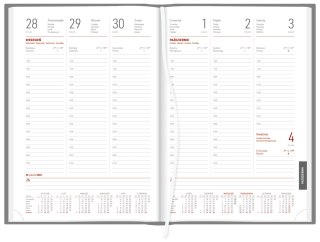 Kalendarz A4 Aluminium STANDARD tygodniowy p.biały 237 A4TB srebrny Wokół Nas