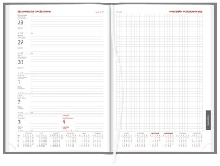Kalendarz B5 Aluminium STANDARD tygodniowy z notesem p.biały 237 B5TNB granatowy Wokół Nas