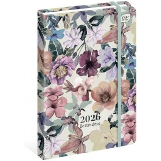 Kalendarz książkowy B6 192 Mat+UV Flowers INTERDRUK