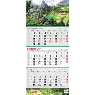 Kalendarz ścienny trójdzielny płaski KTT AVANTI