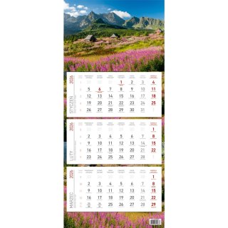 Kalendarz trójdzielny ekonomiczny GÓRY 2026 KS045B Wokół Nas