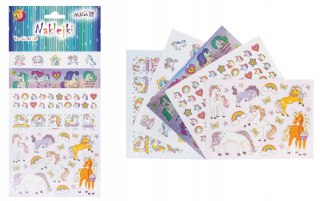 Naklejki JEDNOROŻCE 13,5x10cm 5 kart NK-0148 ALIGA