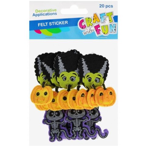 Naklejki filcowe Halloween mix 20szt. 572680 CRAFT WITH FUN