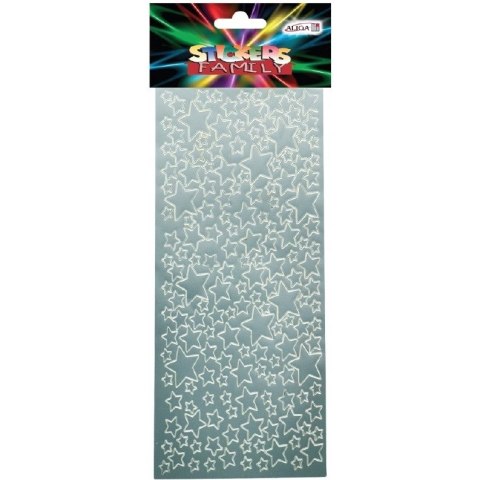 Naklejki gwiazdki złote/srebrne 10 cm x 23 cm NKX-5368 ALIGA