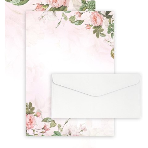 Papeteria ozdobna A4 Arkusz GARDEN 100g.(20ark.) +koperta DL gładki biały (10szt.) 206152 Galeria Papieru
