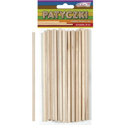 Patyczki PK-0104 bezbarwne (50szt.)150x5mm ALIGA