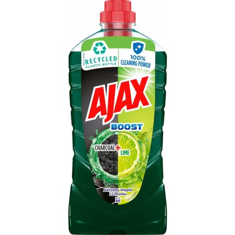 Płyn do mycia podłóg AJAX 1L Boost aktywny węgiel + Limonka