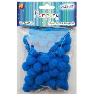 Pompony POM-404 niebieskie 2cm op.60szt. ALIGA