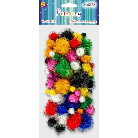 Pompony metalizow. mix (76szt) PM-5512 ALIGA