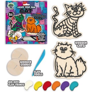 Zestaw do kolorowania plasteliną na drewnie KOTY 0465-0073-03 Panta Plast