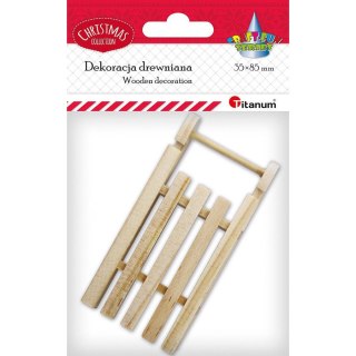 Dekoracje drewniane SANKI 35x85mm 626415 TITANUM