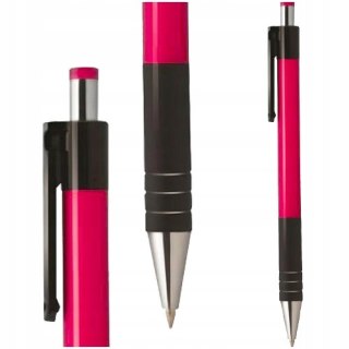 Długopis niebieski 0,7mm obudowa różowa KD940-NR TETIS