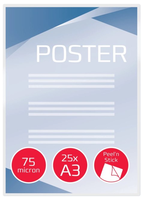 Folia do laminacji GBC Pouch Peel`nStick A3 75Mic 25szt. 3747526