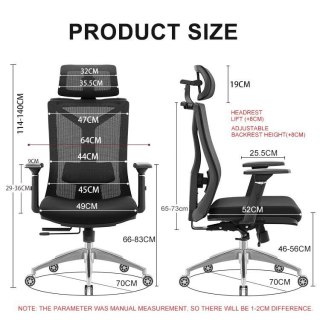 Fotel biurowy obrotowy ergonomiczny AKRO TS INTERIOR