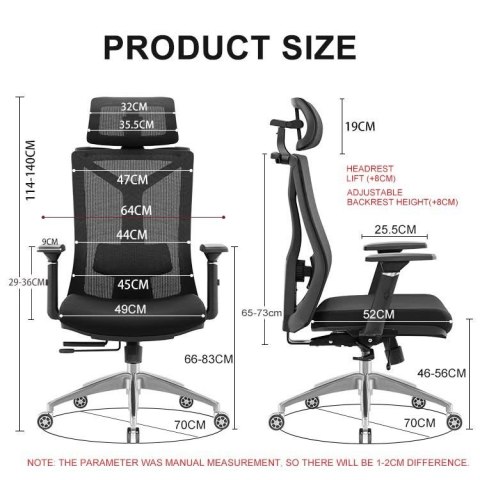 Fotel biurowy obrotowy ergonomiczny AKRO TS INTERIOR