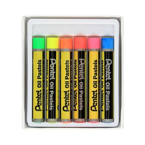 Kredki pastele olejne 6 kolorów fluorescencyjnych PHN-F6
