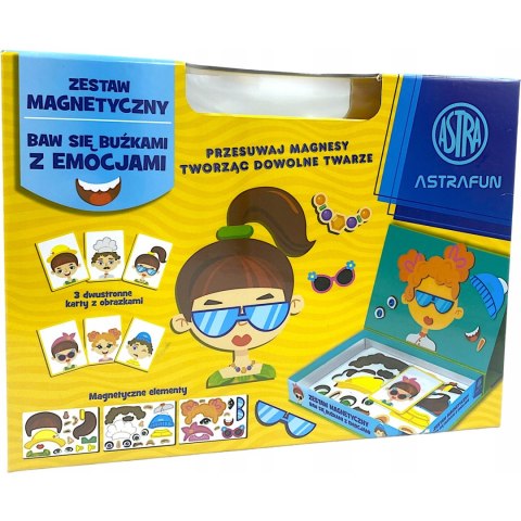 Magnetyczny zestaw kreatywny Make a Face w pudełku z rączką ASTRAFUN 45el. 338025902