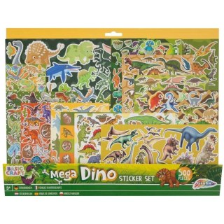 Mega zestaw naklejek dino 500szt. 100081 MOXY
