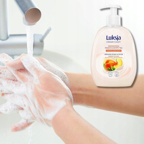 Mydło w płynie z dozownikiem LUKSJA 500ml. BRZOSKWINIA