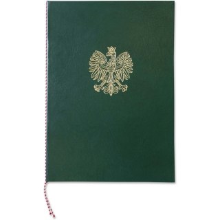 Okładka na dyplom z orłem -zielona WARTA A 339-077
