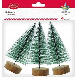 Ozdoba świąteczna choinka 5x13cm (3 sztuki) 628093 TITANUM