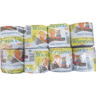 Papier toaletowy WIEWIÓRKA (8 rolek) 24m szary