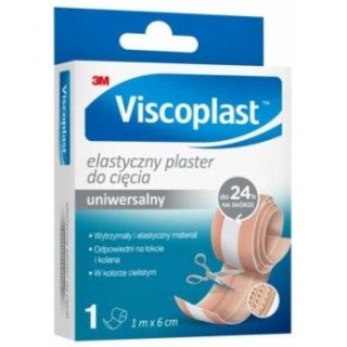 Plaster elastyczny do cięcia VISCOPLAST 6cm x 1m jasnobrązowy 3M-YP201040505