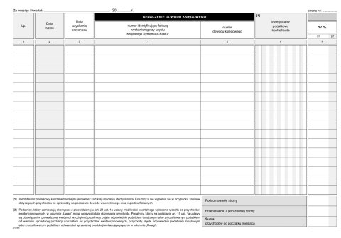 R-2 Ewidencja przychodu A4 (wzór obowiązujący od 2026) MICHALCZYK I PROKOP
